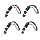4 Sets 4 Wire Ignition Key Barrel Switch 50cc 110cc 125cc 150cc PIT Quad D DDO