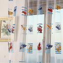 Kids Car Cartoon Voile Panel Sheer Scarf Curtain Door Room Window Drape Divider