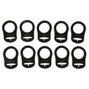 10 Black Silicone Button Ring Dummy/Pacifier Holder Clip Adapter For NUK/