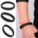 2019 Men Handmade Braided Leather Biker Bracelet Magnetic Buckle Cuff Bangl Y5I7