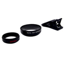 2 In 1 Phone Wide Angle Macro Close-up Lens Clip on Cellphone 37mm Universal