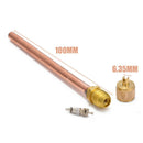 10x Service/Access Valve 1/4" SAE x 1/4" OD x 4" longer Stem Core & Core Remover