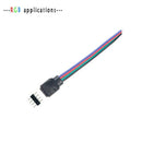 4X(50Pcs 4 Pin Rgb Led Strip Male Plug Adapter Connector for 3528 5050 StriP1K5)