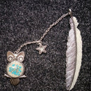 Luminous Night Owl Bookmark Label Read Maker Feather Book Mark Stationery D M&O