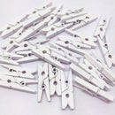 50pcs Mini White Wooden Clothes Photo Paper Peg Scrapbook Clothespin Crafts Clip