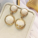 New Fashion Round Geometric Earrings Retro Style Simple Unique And Versatil V3T9