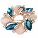 Handmade Brooches Pin Fashion Crystal Bauhinia Brooch Shape For Women Dress J6U9