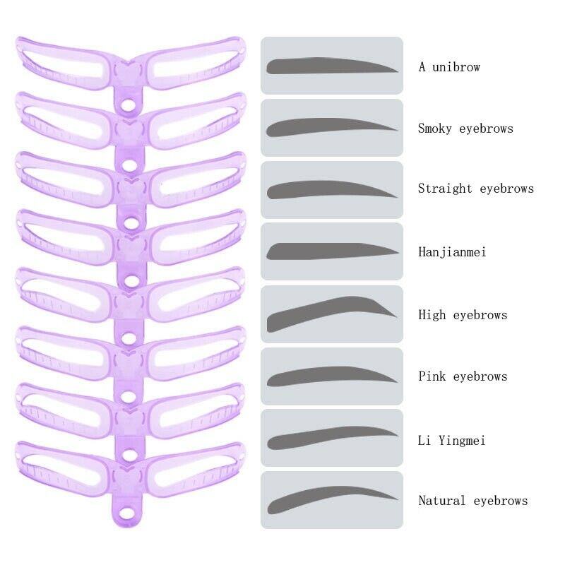 Makeup Reusable Eyebrow Stencil Eyebrow Ruler Cosmetics Eye Brow Mold Styli E3A5