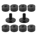 8pcs 2.5cm Non-slip Cymbal Felt Pads+Casing Pipe Tools Drum Kit Accessories