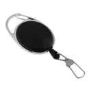 Heavy Duty Retractable 26" Pull Reel Recoil Key Ring ID Cards Holder -Black