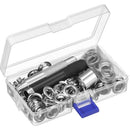Grommet Tool Kit, Grommet Setting Tool And 100 Sets Grommets Eyelets With S