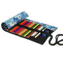 School Roll Pencil Case for Girls Boys Pencil Case Canvas Pencil Pen Bag La
