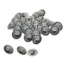 30pcs Floral Shank Buttons Round Sewing Buttons DIY Handmade Scrapbook