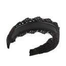 Black Lace Extra Wide Headband Alice Band Women Wide Hair Band Headwraps