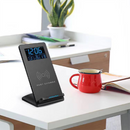 Electric LEDs Alarm Clock With Phone Wireless Charger Table Digital Thermometer