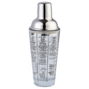 400Ml Bottle Mix Main Glass Transparent Scale Cocktail Shaker 304 Stainless