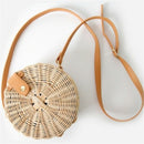 New Women Straw Bag Bohemian Bali Round Straw Rattan Bag Wicker Circle Beac
