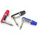 Rean 6.35mm 1/4 inch Right Angle Stereo Jack Solder Terminal for Audio Cable Kw