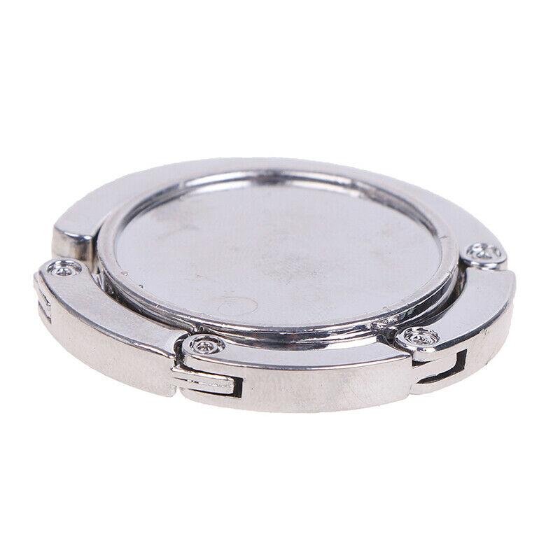 1Pc Portable Folding Hook Alloy Purse Bag Holder Circle Shape Bag Accessorie Ew