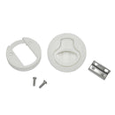 2x 2" Nylon Round Flush Pull Hatch Latch Slam Latch for RV Marine Boat White