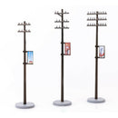 10Pcs Standard 1:87 Mini Electric Line Pole For Train Park Layout HO Scale