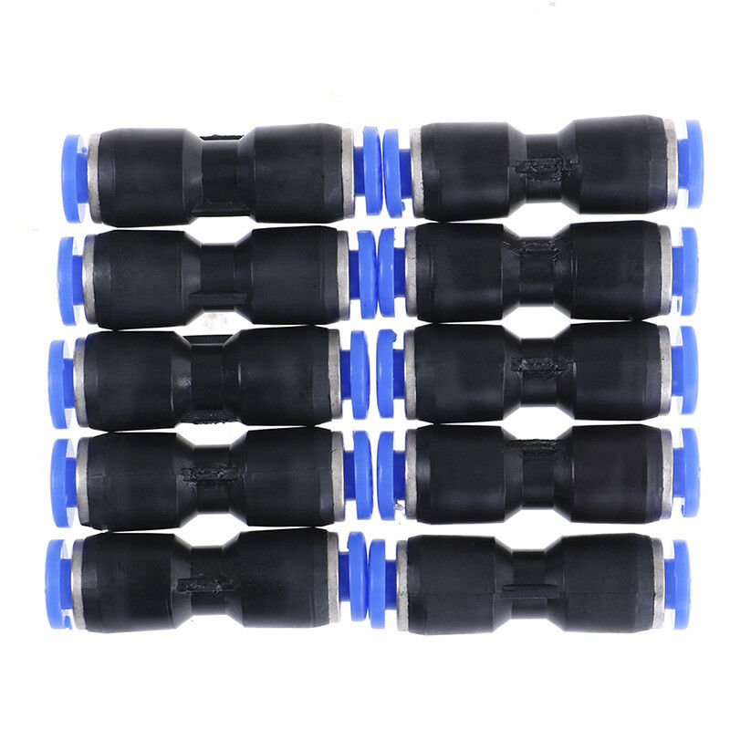 10Pcs pu-4mm straight push in air pneumatic tube fitting coupler union connec Ew