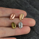 4pcs Collar Shirt Badge Brooch Lapel Pin Jewelry Coffee Beans Mini Size