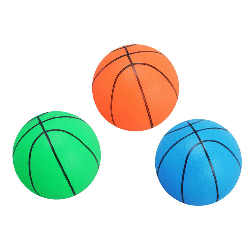 Pack of 3 Sports Balls Mini Bouncy Basketball for Playground Beach Indoor and