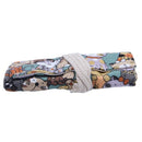 Canvas Pencil Wrap,Travel Drawing Cute Cat Pencil Roll Organizer For Artist G9N6