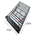 1:10 Scale Metal Roof Rack + Bright LED Light Bar for Axial SCX10 Jeep Wrangler,