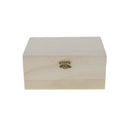 Natural Wood Treasure Chest Unpainted Box for Kids Art Crafts  Making Trinkets