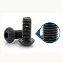 M6x20mm Button Head Hex Socket Cap Screw Bolt Black 50pcs