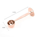 1 pcs Coffee Press w/ Measuring Scoop Barista Handling Tool Stainless Steel