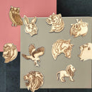 25pcs Wooden Ornament Animal Shape for DIY Scrapbooking Home Decor Craft
