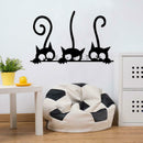 Lovely Three Black Cat DIY Wall Stickers Animal Room Decoration personality J3J5