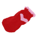 2 Pairs Size L Antislip Bottom Pet Dog Doggie Puppy Socks Red Pink M6P7