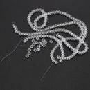200 Clear Crystal Quartz Faceted Rondelle Beads 4mm R3T7