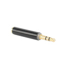 Stereo Brass 3.5mm 3 Pole Male to 4 Pole Female Audio Jack Adapter Converter Del