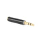 Stereo Brass 3.5mm 3 Pole Male to 4 Pole Female Audio Jack Adapter Converter Del