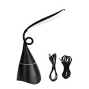 Fashion LED Desk Lamp Table Light Bluetooth Speaker Lamp Touch Control Black