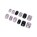 24x French False Nails Art Acrylic Full Cover Tips Manicure Gl%!