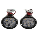 2Pcs Universal DC 9V-85V 6 LED Motorcycle Headlight Fog for Motorbike UTVs