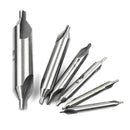 6PC Combined HSS Center Drill Countersink Bit Lathe Mill Tackle Tool Kit Set  M&