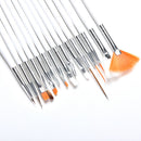 15X Nail Art UV Gel Design Brush Set Painting Pen Manicure Tips Tools Fash j Gw