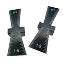 2 Pcs Dovetail Marker, Hand Cut Wood Joints Gauge Dovetail Guide Tool with