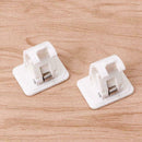 2Pcs Self Adhesive Hooks Curtain Rod Bracket Pole Drapery Cur Holders Hooks A4B8