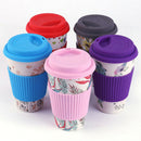 Mugs Reusable Bamboo Fiber Coffee Mugs Insulation Travel Mug 430ML Drink Cu