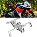 Universal Aluminum Alloy Motorcycle Adjustable LED License Plate Holder Mot
