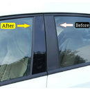 10Pc Mirror Effect Plastic Window Pillar Posts Trims Set for Mazda 3 Axela