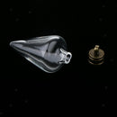 6 Pieces Cone Shape Bottle Charms Vials Glass Bottles Pendants For